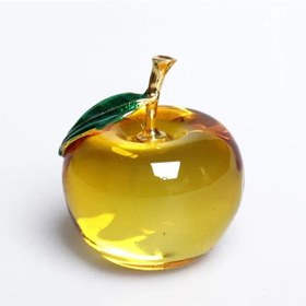 Resim Xiyyadms Kristal Elma Dekoratif Hediye - Barış, Sağlık Ve Uzun Ömür Sembolü 50mm 