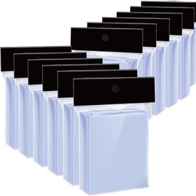 Resim 1200 adet Yumuşak Şeffaf Plastik Takas Kartı Kılıfları, MTG, Futbol, Spor & Oyun Kartları için Dayanıklı Dikdörtgen Tutucular Güvenli Snap Kapatma ile, Kart Depolama Çözümü | Şeffaf Tasarım | Net Görünümlü Kılıf 
