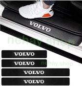 Resim nehay shop Volvo V90 İçin ŞIK TASARIM Oto Kapı eşikleri Sticker Karbon 4 Adet 