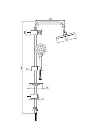 Resim Ar Acuba Yağmurlama Tepe Duş Seti Altın Görünümlü Gold 102158027 Diğer 