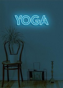 Resim Yoga Yazılı Neon Tabela Turkuaz 