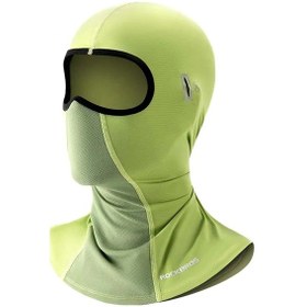 Resim Rockbros Lf70878 Buz İpek Yüz Maskesi Boyun Körüğü Yaz Anti-Uv Balaklava Yeşil 