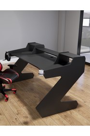 Resim Michael Brean Özel Tasarım Oyuncu Ve Stüdyo Masası 160 cm Bardaklık Ve Kulaklık Tutucu Hediye 