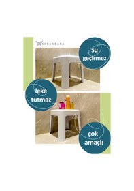 Resim Beyaz Plastik Tabure 