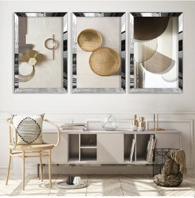 Resim Soyut Desen Gold Pleksi Kenar Mdf Tablo 
