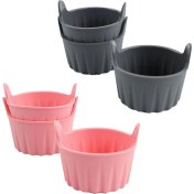 Resim 6pcs Silikon Air Fritöz Yumurta Kalıp Yeniden Kullanılabilir Silikon Yumurta Isırık Kalıp Mikrodalgası Için Haşlanmış Yumurta Bardakları (Yurt Dışından) 