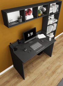 Resim asratrend Modern Çalışma Masası Seti %100 MDF Bilgisayar Ders Ofis Masası Kitaplık ÇMT001 