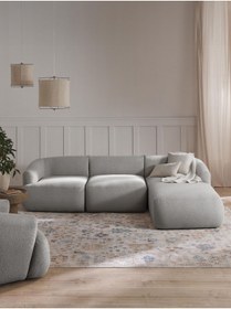 Resim Mobilya Depom Mode Togg Soft Sağ Köşe Koltuk Takımı 3 Modül 19 Gri Keten Kumaş Işbir Sünger 