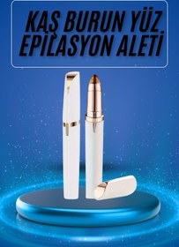 Resim Kaş Bıyık Epilasyon Aleti İnce Uçlu Yüz Için Tüy Alıcı Pilli 