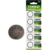Resim Tinko CR2032 3V Lityum Düğme Pil 5'li 