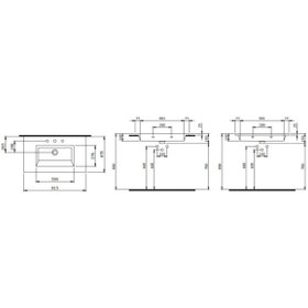 Resim Bocchi Milano Etajerli Lavabo 80 Cm Mat Kahve 1113-025-0126 