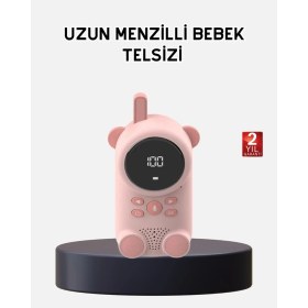 Resim Uravas Store Bebek Telsizi LCD Ekran Vox Iki Yönlü Iletişim USB Şarj Hafif 