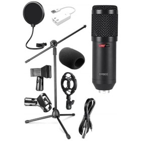 Resim Bm800 Mikrofon + Shock Mount + Stand + Filtre + Dönüştürücü 