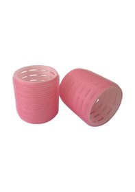 Resim Croc 1230 Pembe Büyük Boy Bigudi 2li Cırtlı - Yapışkanlı Bigudi Pembe 