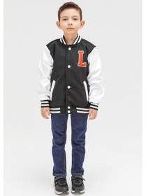 Resim Benitto Kids Benittokids Erkek Çocuk Mevsimlik Kaşe Kolej Mont 51299 Siyah 