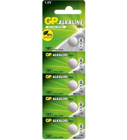 Resim GP GP191-C5 LR55 AG8-LR1120 Alkalin 1.5V Düğme Pil 5'li Paket 