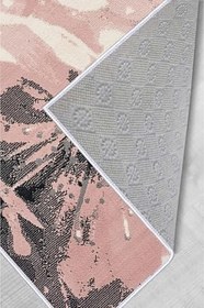 Resim Rovigo Dijital Baskı Yıkanabilir Kaymaz Taban Salon Halısı RVG1421, Pembe, 80 x 300 