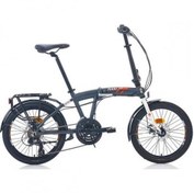 Resim Carraro Flexi 121 21 Vites Katlanır Bisiklet Mat Navy Mavi Siyah Kahve 35cm 