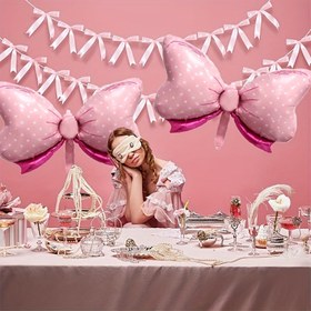 Resim 2 adet Kelebek Yay Şekilli Parti Dekorasyonu Alüminyum Film Balon Seti Düğün Teşekkür Partisi Sevgililer Günü Dekorasyonu Mektup Seti Tatil Romantik Fotoğrafçılık Aksesuarı 