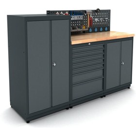 Resim İdeal Ekipman 1.8 Metre Modüler Çalışma Tezgahı İE.36.18.08 