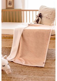 Resim Fluffy Bebek Battaniyesi 80x100 Solid Bej Düz Kundak Puset Çift Taraflı Koyun Tüyü Battaniye 100x80 