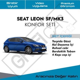 Resim Seat Leon 5F/Mk3 Konfor Seti -Araç Içi Ses Kumaş Kaplama 