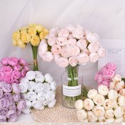 Resim 27 Başlıklı Yapay Gül Buketi, Düğün ve Nişan İçin Uygun Ev Yemek Masası Ofis Masası Dekorasyonu - Plastik Gerçekçi Yapay Çiçekler, Noel, Cadılar Bayramı, Sevgililer Günü İçin Çok Uygun - Kapaksız Gül Düzenlemesi Yapay Papatya Çiçek Buketi Dekorasyonu, Yapay Kamelya Gül Düzenlemesi Düğün Dekorasyonu Ev Yemek Masası Merkez Dekorasyonu 