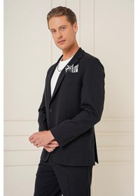 Resim Efor C 691 Slim Fit Siyah Spor Ceket Siyah 