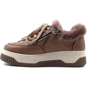 Resim Hakiki Deri Kürklü Kadın Casual Ayakkabı 142kza15 001 