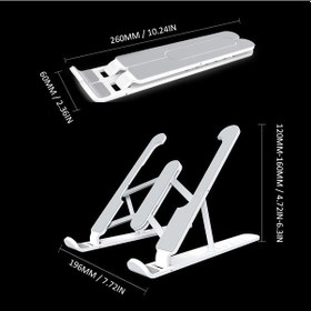 Resim Moly Yunboo Ergonomik Dizüstü Bilgisayar Tutucu: 6 Seviye Açı, Soğutucu Taban, Yükseklik Ayar, Siyah, 260x60mm, 120-160mm Siyah 