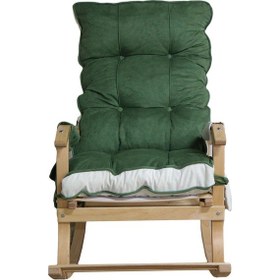 Resim Mobildeco Sultan Lüx Yesıl Krem Ahşap Çift Renkli /cepli Sallanan Ceviz 