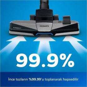 Resim Philips Powercyclone 8 Powerpro Max Triactive Başlık Hepa 13 toz Torbasız Süpürge 