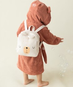 Resim Tiny Bear Organik Pamuk Çocuk Bornoz Kiremit - Kiremit / 2/3 Yaş 