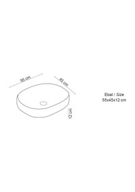 Resim Lena EY-4712MS Tezgahüstü Lavabo Mat Siyah 