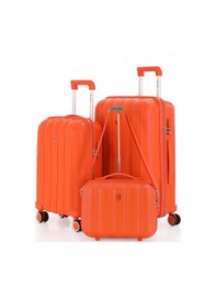 Resim Mçs Polipropilen 3lü Valiz Seti Orta & Kabin & Makyaj V305 S21yy1000079-set 00314 Portakal 