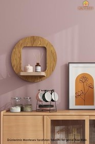 Resim Ahşap Dekoratif Duvar Rafı 3 lü Set (MTS-212) 