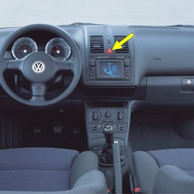 Resim Vw Polo Classic 2000-2002 Dörtlü Flaşör Düğmesi Kırmızı Üçgen Ikaz Tuşu 6N0953235A 