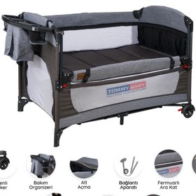 Resim TommyBaby TEDY Anne Yanı Oyun Parkı Beşik 70x110 