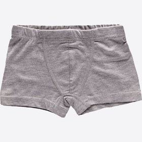Resim Malabadi Erkek Çocuk Gri 3 Lü Paket Pamuk Elastan Boxer 209 Gri Melanj 