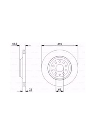Resim Vw Golf Vii 2.0 Tdi 4Motion 2012-2017 Bosch Arka Fren Diski N11.5433 