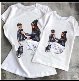 Resim CANDYSBEBE Anne kız kombin tşört 