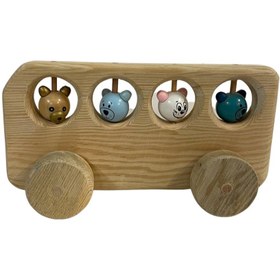 Resim Ahşap Boncuklu Otobüs 