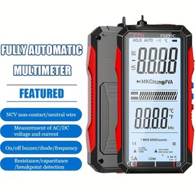 Resim 1 adet CAT III 600V Dijital Multimetre - Kompakt, Şarj Edilebilir, Tam Ekranlı, Okunması ve Kullanımı Kolay, USB Şarj, Yüksek Hassasiyet 0.01, Gece Kullanımı için LCD Arka Işık - Otomotiv Teşhisi için Mükemmel 