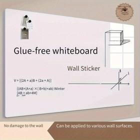 Resim Yapıştırıcısız Manyetik Beyaz Tahta Sticker | Çıkarılabilir & Duvar Dostu | Ev Yazı Panosu / Ofis Öğretim Kara Tahtası / Görünümsüz Duvar Kaplama 