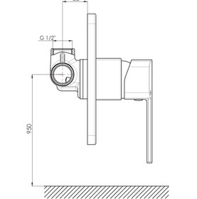 Resim Pedra Ankastre Duş Bataryası Krom Mad160 Gpd 