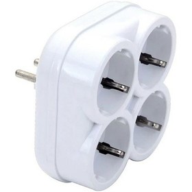 Resim De-pa 10004 Topraklı 16 Amper 250 Volt Beyaz 4'lü Çok Amaçlı Golyat Priz 