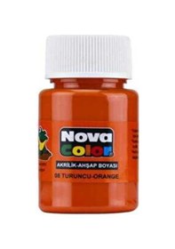 Resim Nova Color Akrilik Boya 30 Ml Turuncu - 4 Adet Turuncu 