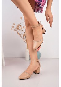 Resim Epaavm - 7 Punt Sivri Kalıp Nut Cilt Taşlı Karnıyarık Ayakkab... 