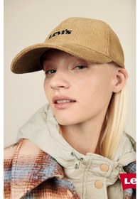 Resim Levi's Unisex Kahverengi Ayarlanabilir Keten Şapka - D5544-0002 