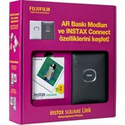 Resim Fujifilm Instax Square Link Yeşil Akıllı Telefon Yazıcısı Bundle Box 